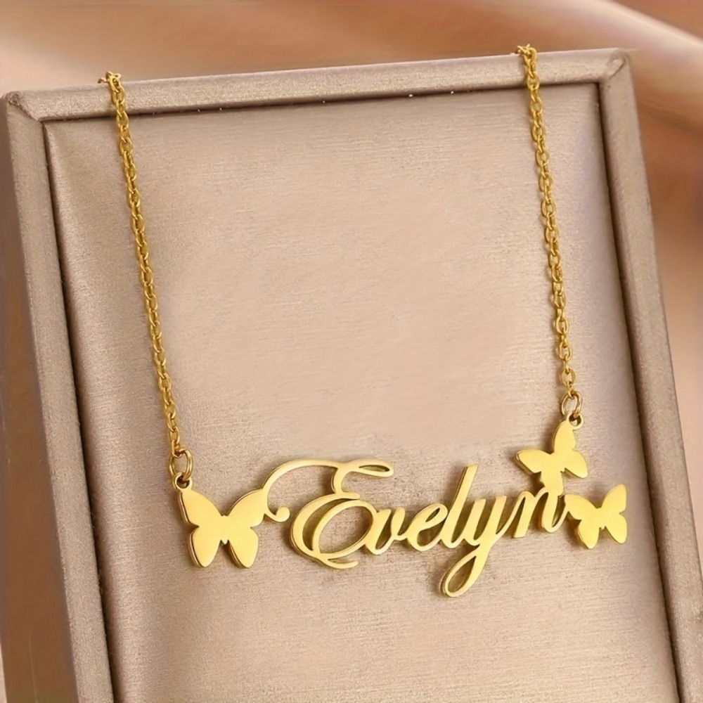 Butterfly Ornament Pendant Necklace, Elegant Design